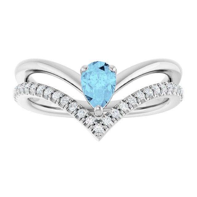 Natural Aquamarine | Pear | 6 x 4mm