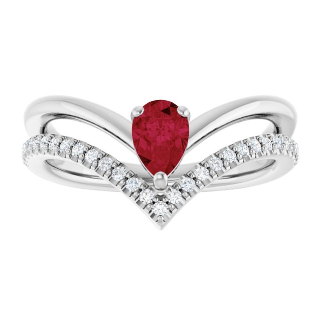 Lab-Grown Ruby | Pear | 6 x 4mm