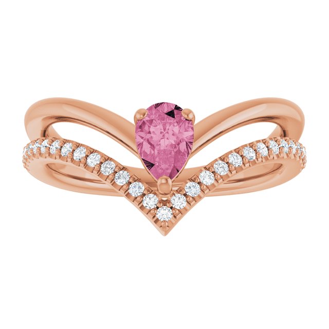 Natural Pink Tourmaline | Pear | 6 x 4mm