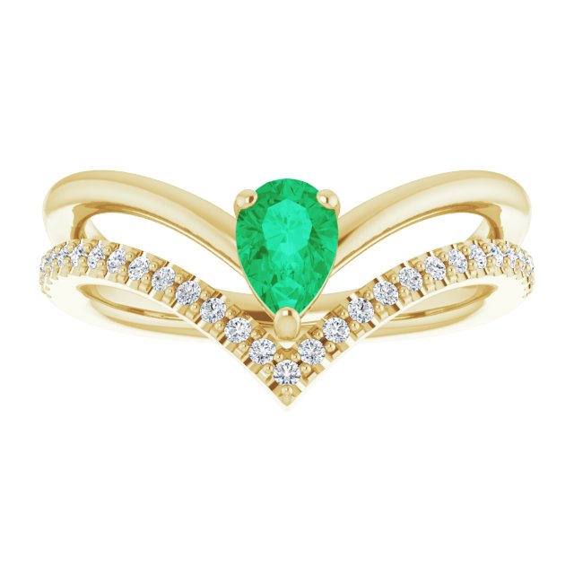 Natural Emerald | Pear | 6 x 4mm | Lab-Grown Emerald | Pear | 6 x 4mm