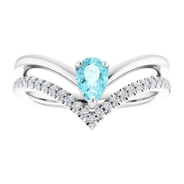 Natural Blue Zircon | Pear | 6 x 4mm