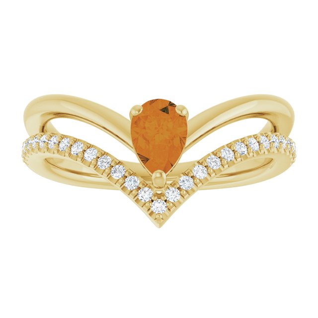 Natural Citrine | Pear | 6 x 4mm