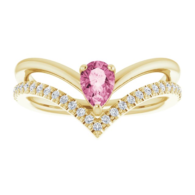 Natural Pink Tourmaline | Pear | 6 x 4mm