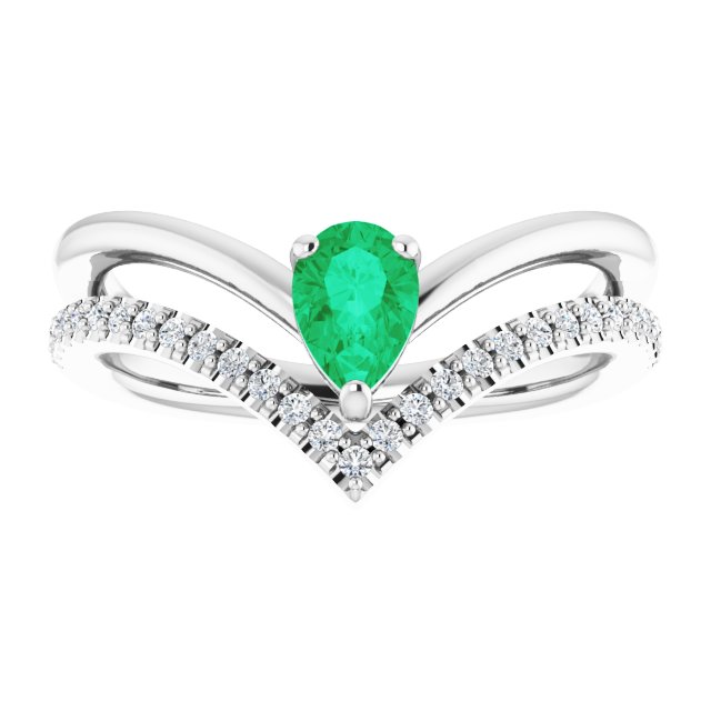 Natural Emerald | Pear | 6 x 4mm | Lab-Grown Emerald | Pear | 6 x 4mm