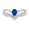 Lab-Grown Blue Sapphire | Pear | 6 x 4mm