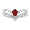 Natural Mozambique Garnet | Pear | 6 x 4mm