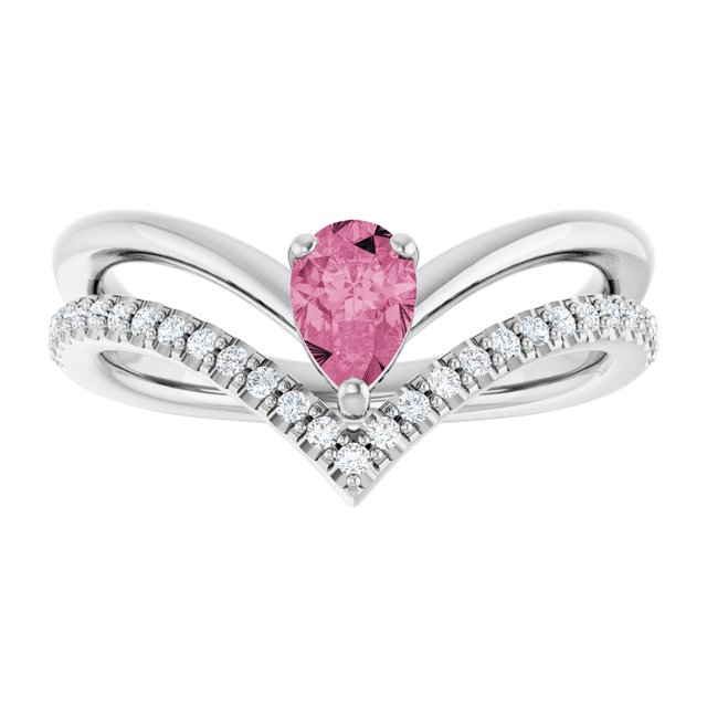 Natural Pink Tourmaline | Pear | 6 x 4mm