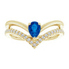 Natural Blue Sapphire | Pear | 6 x 4mm | Lab-Grown Blue Sapphire | Pear | 6 x 4mm