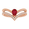 Lab-Grown Ruby | Pear | 6 x 4mm