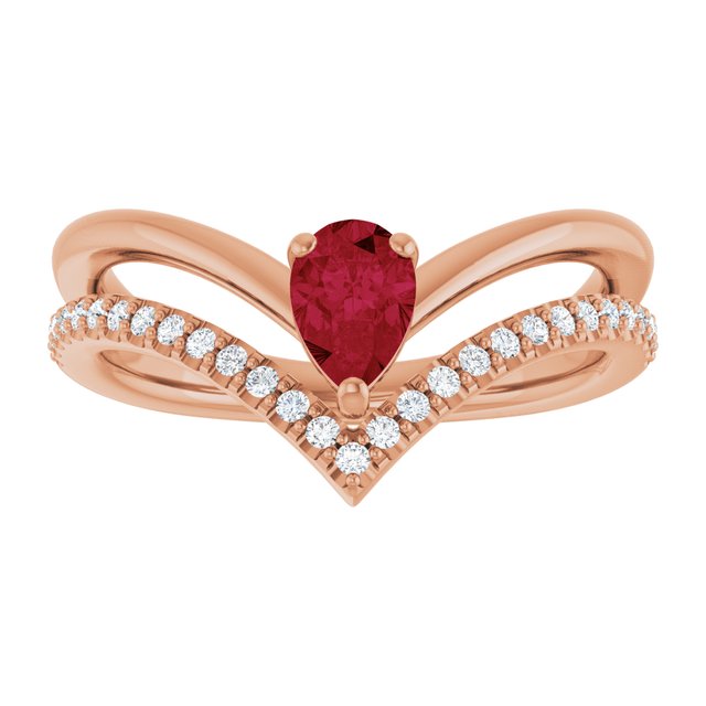 Lab-Grown Ruby | Pear | 6 x 4mm