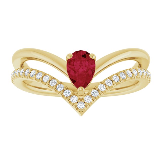 Lab-Grown Ruby | Pear | 6 x 4mm