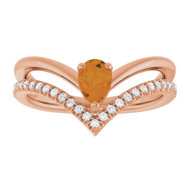 Natural Citrine | Pear | 6 x 4mm