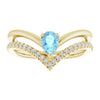 Natural Aquamarine | Pear | 6 x 4mm