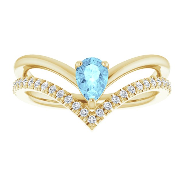 Natural Aquamarine | Pear | 6 x 4mm