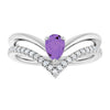 Natural Amethyst | Pear | 6 x 4mm