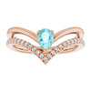 Natural Blue Zircon | Pear | 6 x 4mm