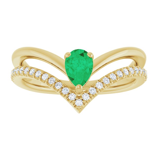 Natural Emerald | Pear | 6 x 4mm