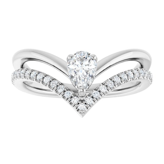 Natural White Sapphire | Pear | 6 x 4mm