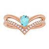 Natural Blue Zircon | Pear | 6 x 4mm