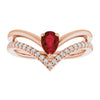 Natural Mozambique Garnet | Pear | 6 x 4mm