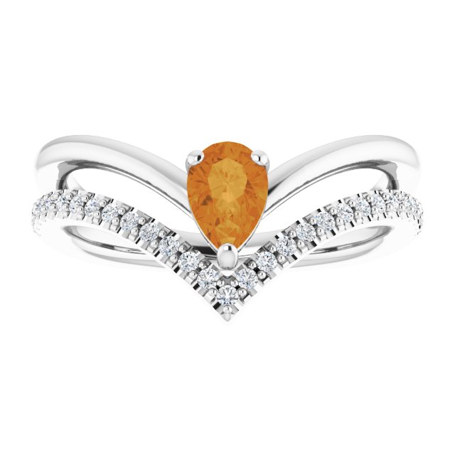 Natural Citrine | Pear | 6 x 4mm