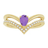 Natural Amethyst | Pear | 6 x 4mm