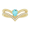 Natural Blue Zircon | Pear | 6 x 4mm