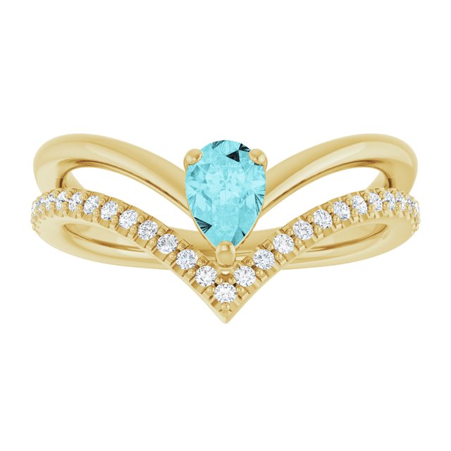 Natural Blue Zircon | Pear | 6 x 4mm