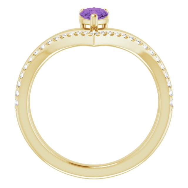 Natural Amethyst | Pear | 6 x 4mm