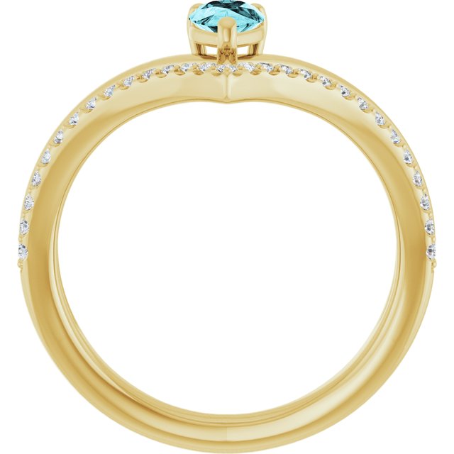 Natural Blue Zircon | Pear | 6 x 4mm