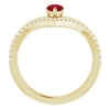 Natural Ruby | Pear | 6 x 4mm | Lab-Grown Ruby | Pear | 6 x 4mm
