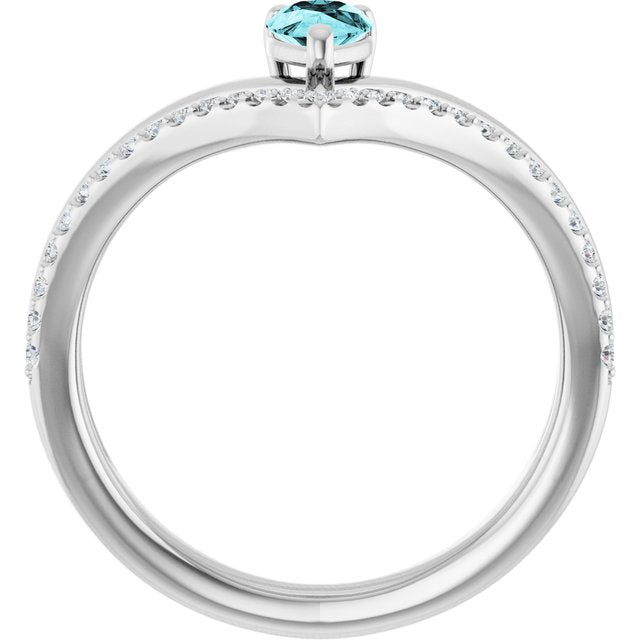 Natural Blue Zircon | Pear | 6 x 4mm