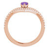 Natural Amethyst | Pear | 6 x 4mm