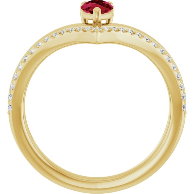 Natural Ruby | Pear | 6 x 4mm
