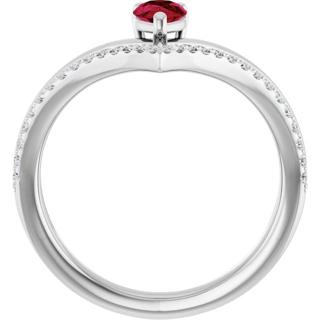 Lab-Grown Ruby | Pear | 6 x 4mm