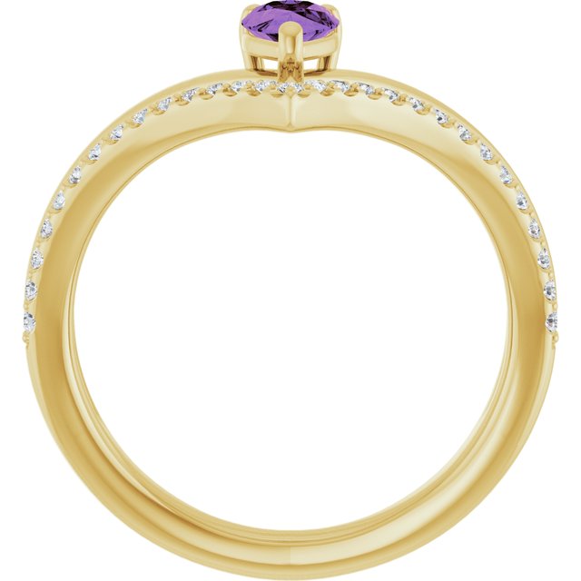 Natural Amethyst | Pear | 6 x 4mm