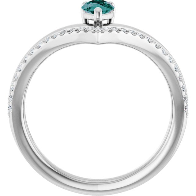 Lab-Grown Alexandrite | Pear | 6 x 4mm