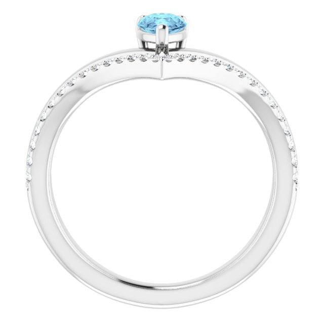 Natural Aquamarine | Pear | 6 x 4mm