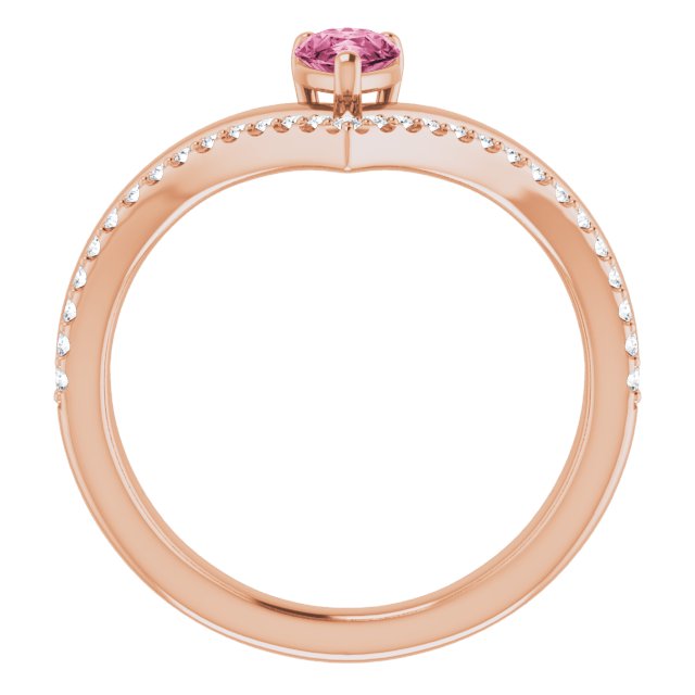 Natural Pink Tourmaline | Pear | 6 x 4mm