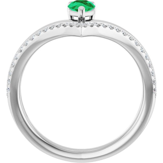 Natural Emerald | Pear | 6 x 4mm