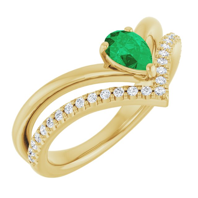 Natural Emerald | Pear | 6 x 4mm