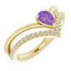 Natural Amethyst | Pear | 6 x 4mm