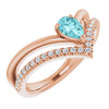 Natural Blue Zircon | Pear | 6 x 4mm