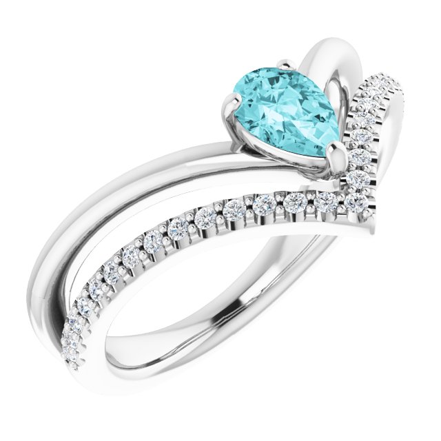 Natural Blue Zircon | Pear | 6 x 4mm