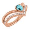Natural Blue Zircon | Pear | 6 x 4mm