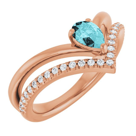 Natural Blue Zircon | Pear | 6 x 4mm