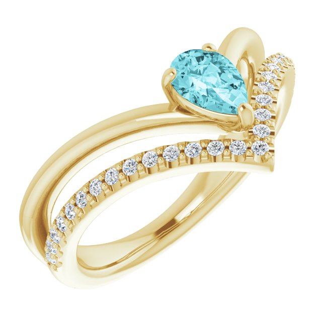 Natural Blue Zircon | Pear | 6 x 4mm