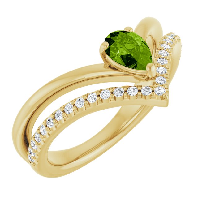Natural Peridot | Pear | 6 x 4mm