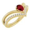 Natural Ruby | Pear | 6 x 4mm