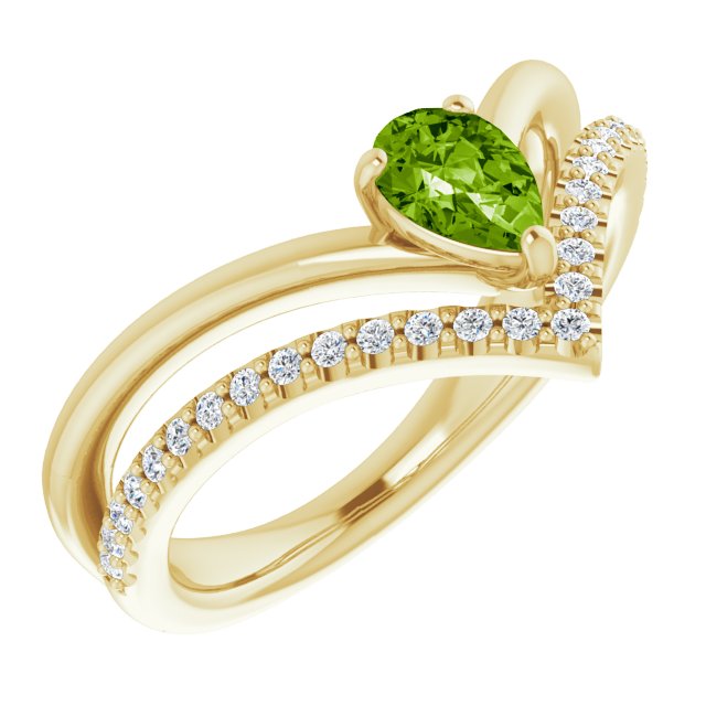 Natural Peridot | Pear | 6 x 4mm